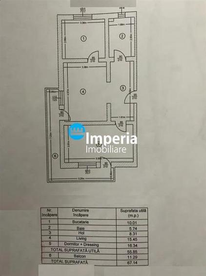 Apartament 2 cam, decomandat, de vanzare in zona Moara de Vant