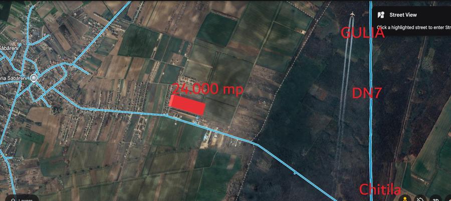 Teren rezidential 24.000 mp Sabareni
