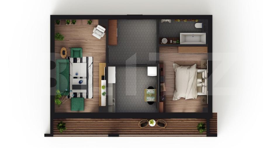 Apartament de 2 camere, decomandat, etaj intermediar, zona Visani