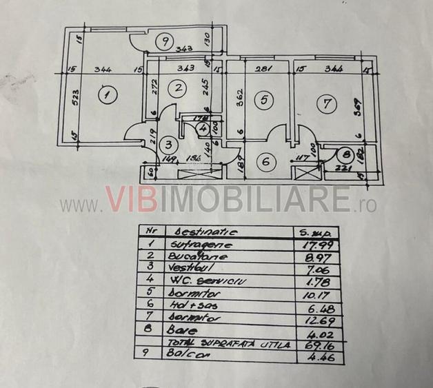 3 Camere - Decomandat - Aleea Salaj