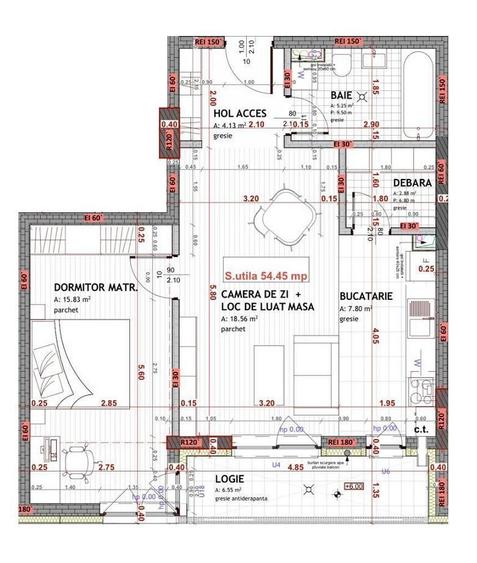 Apartament 2 camere, finisat, parcare, str Avram Iancu Floresti