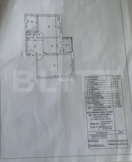 Apartament 2 camere, 52 mp, zona Rovine