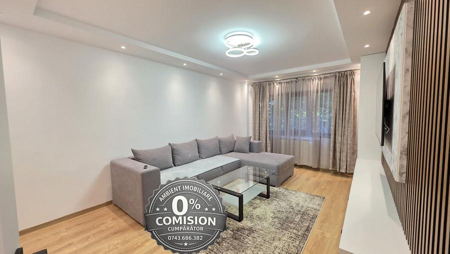 Apartament 2 camere, etaj 1, RENOVAT, mobilat și utilat, VASLUI - zona CARTIER;