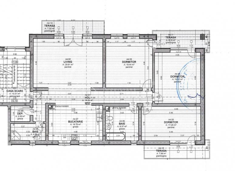 Apartament 4 camere | 134.58 mp | Parcare | Calea Turzii / Andrei Muresanu