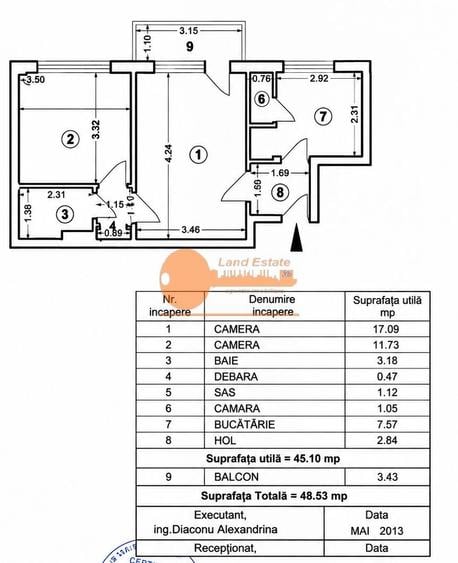 Apartament cu 2 camere zona Giurgiului