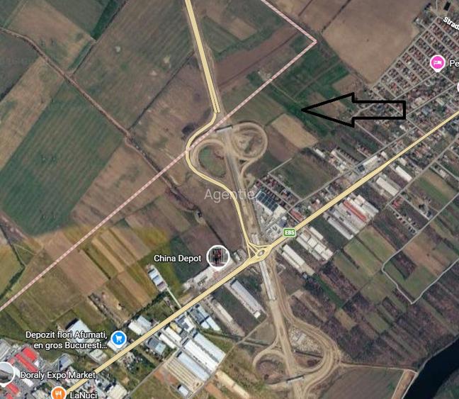 Teren Afumati la nod centura (Autostrada A0) comercial - 3