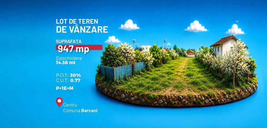 Teren Intravilan 947 mp, Bulevardul Principal / Comuna Berceni