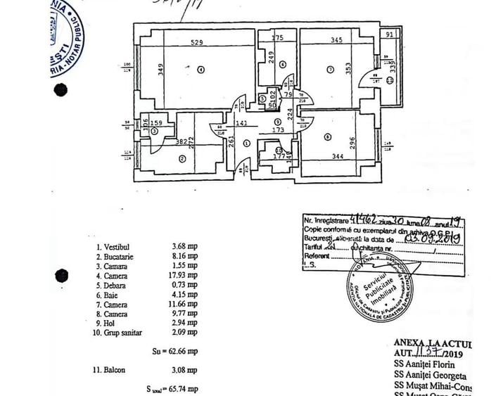Apartament cu 3 camere, 2 băi, mobilat și utilat 13 Septembrie