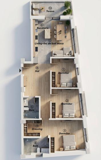 Apartament 4 camere, 93,30mp, Zona Calea Baciului, Cluj-Napoca