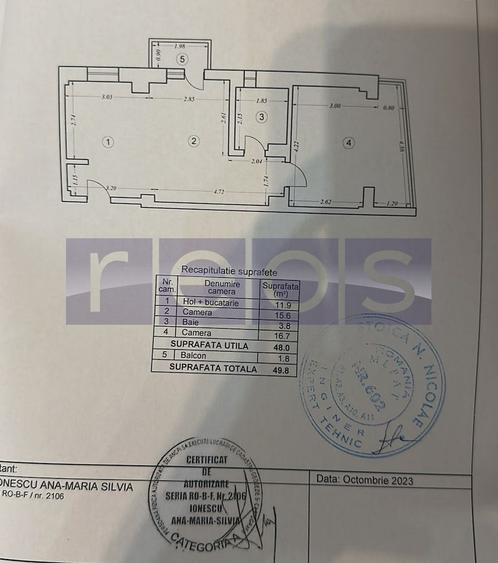 VANZARE APARTAMENT 2 CAMERE | 50 MP | ETAJ 2/5 | 2016 | SEBASTIAN