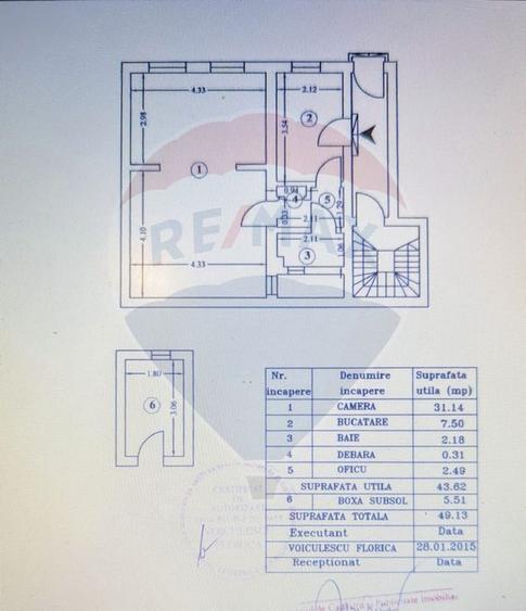 Apartament cu 1 camere de vânzare în zona Armeneasca