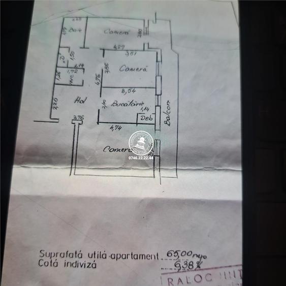 Apartamenr cu 3 camere decomandat de vanzare zona PACURARI - IASI