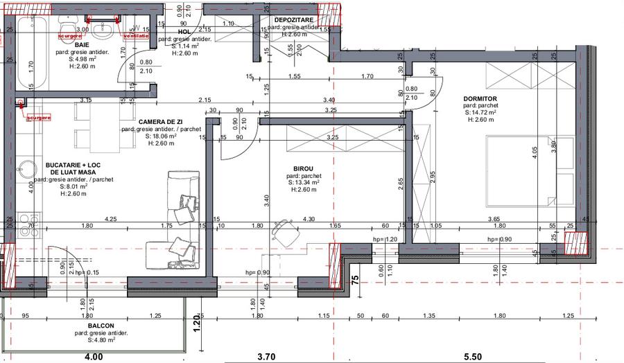 Apartament cu 3 camere in Beta Residence 60mp finisat