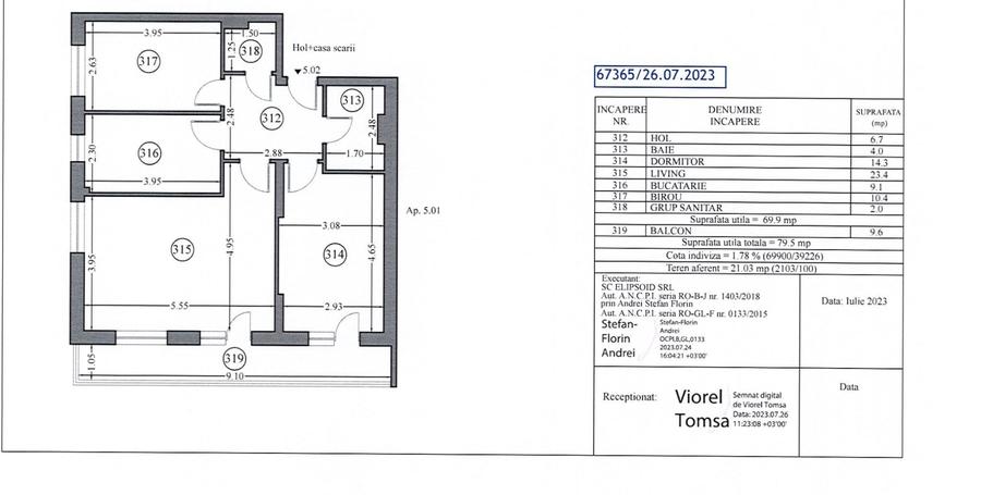 Apartament 3 camere | Bloc nou | Arcada | Str. Crizantemelor