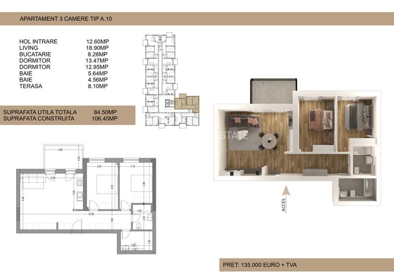 Apartament 3 camere Drumul Cooperativei, Bucuresti (135.000€ +TVA) - 4