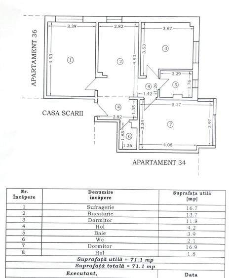 Apartament cu 3 situat pe strada Mircea cel Bătrân - 14