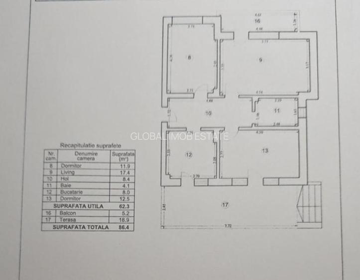 Apartament cu 3 Camere Bloc Nou zona Salaj - 11