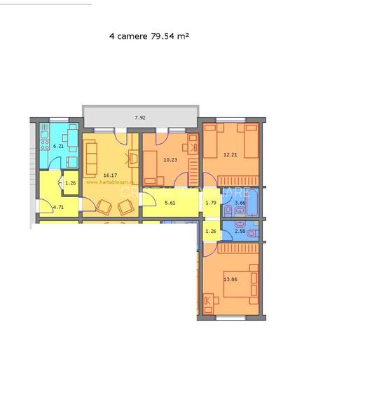 Apartament 4 Camere | Instalații Noi | Balcon 8 mp | Gorjulu - 11