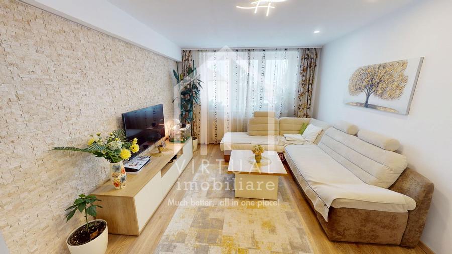 Apartament cu 3 camere, 63mp utili, mobilat si utilat, zona Rahovei