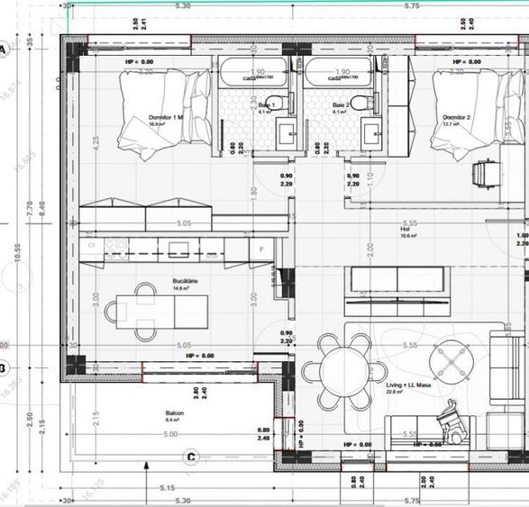 Apartament 3 camere Faleza Nord 94,2 mp | bloc boutique | finalizare martie 2027