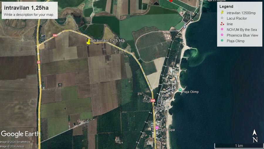 23August - teren intravilan constructii 1,25Ha destinatie turistica si rezidenti