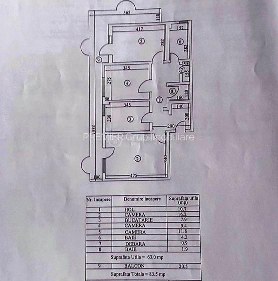 ETAJ 1! Apartament 3 camere 2băi 83mp - Dancu, CT, decomandat - 8