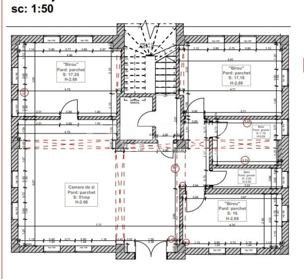 Spatiu birouri premium: 110 mpu 5 camere 2 bai zona Sub Arini Sibiu