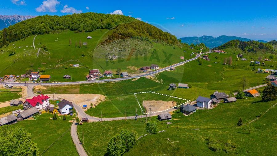 FUNDATA CENTRU | 3.962 mp ASFALT + UTILITĂȚI | Vedere Bucegi
