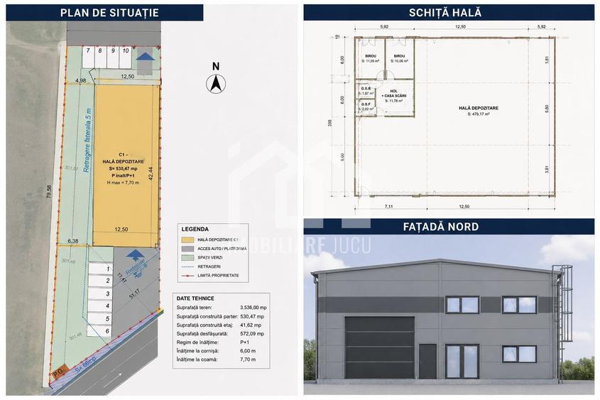 Hală industrială nouă – 572 mp | Apahida, zona RAR
