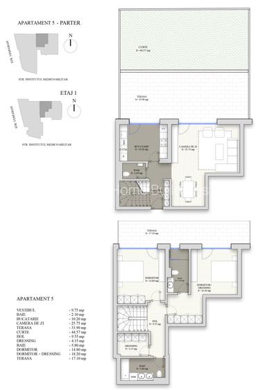 Duplex P+1, scara interioara, 3 Camere, 3 bai, Plevnei-Gara de nord - Sector 1 - 1