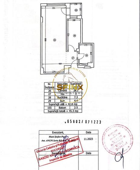 Garsoniera 46 mp Vulcan Residence, parcare inclusa | disponibila 1 oct