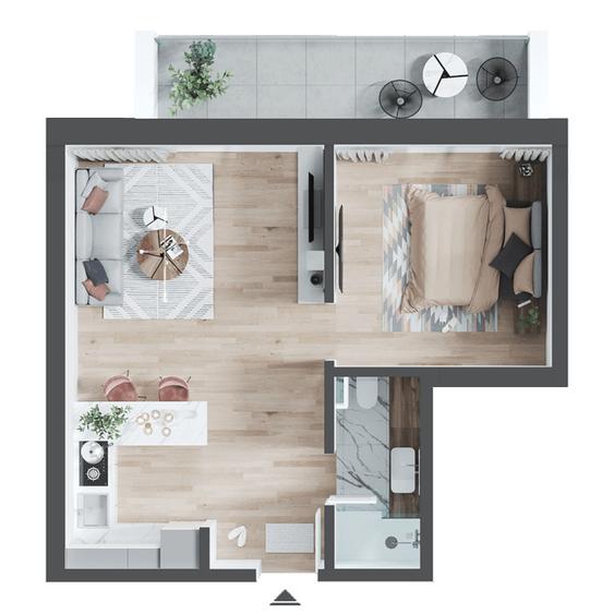 Apartament 2 camere in bloc nou zona Nufarul, Oradea V3310G