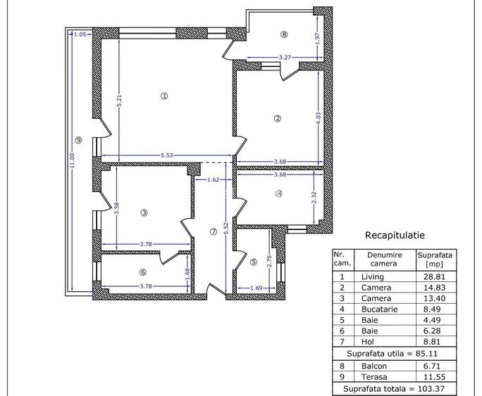 Apartament 3 Camere / Baneasa / Bd Aerogarii/ Biharia - 9