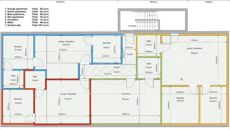 Spatiu de birouri - la cheie, mobilat - 257 mp - 8 birouri