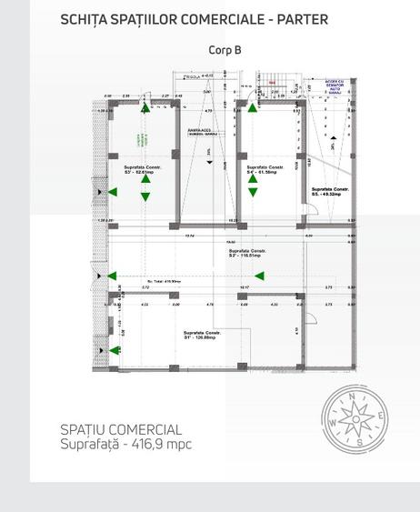 NEW! Spatii Comerciale DE VANZARE – George Cosbuc 42, Baia Mare
