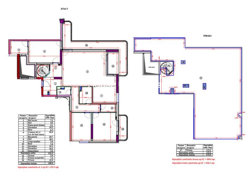 Penthouse 4 Camere 3 bai|Terasa 180mp|Aviatiei Porsche Nord - 17