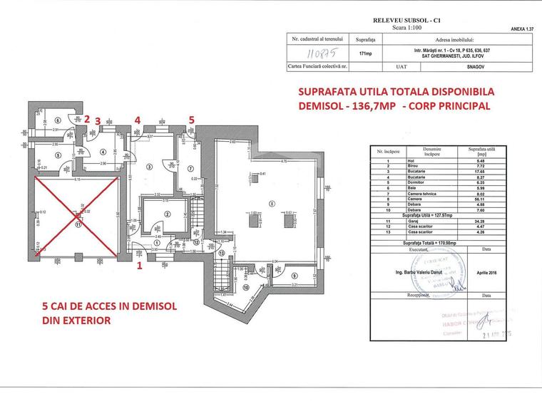 Spatiu Comercial in Parcul Primariei Snagov Ghermanesti 400 mp