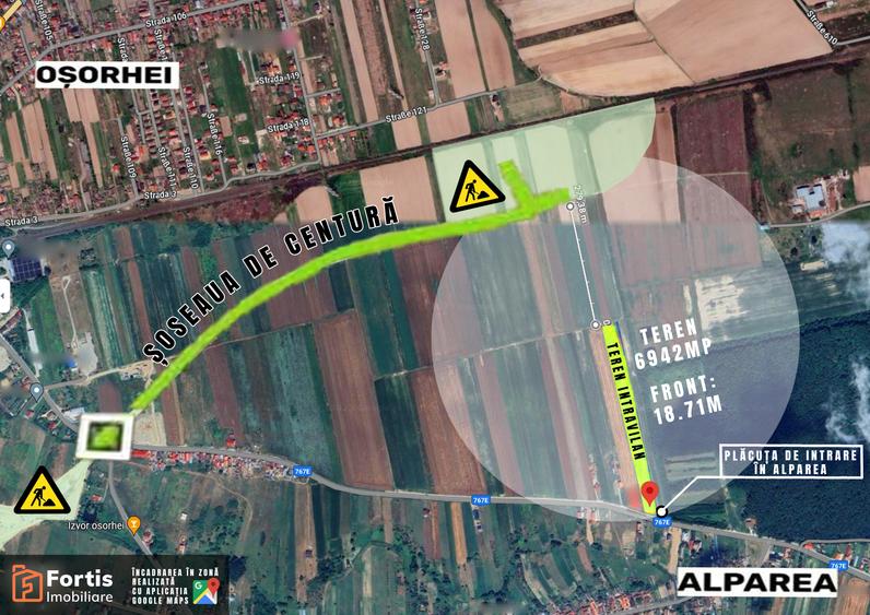 Teren de vânzare în Alparea 6942mp parcelabil