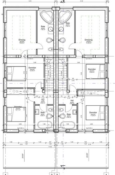 Duplex cu 4 camere - zid dublu - 130 mp utili - Bazosu Nou
