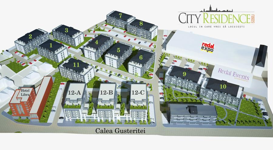 Loc de parcare subteran de inchiriat in ansamblul City Residence Sibiu