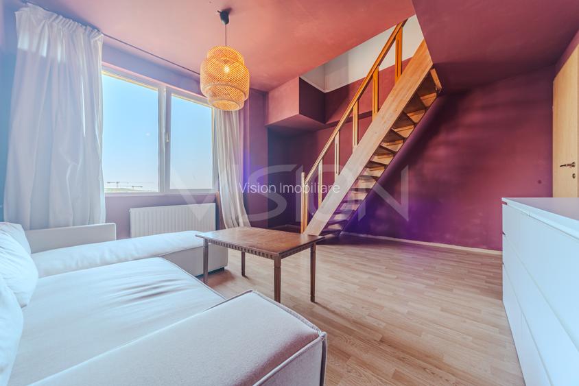 Dormitor + living pe 2 niveluri | 60 mp | mobilat mediu | Iris - Oașului - 3