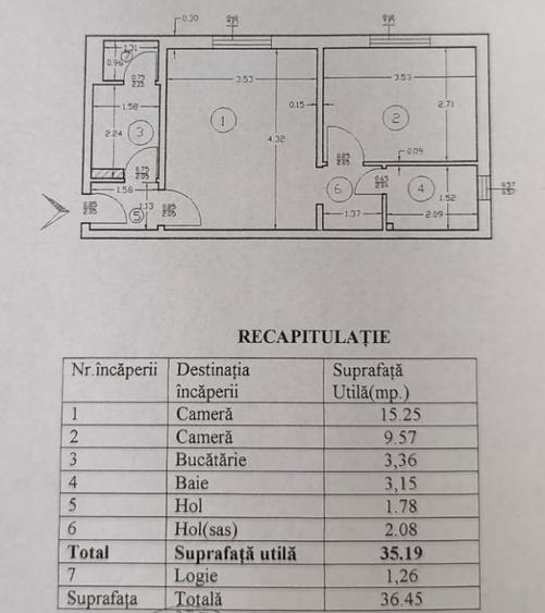 Apartament cu 2 camere, zona Berceni