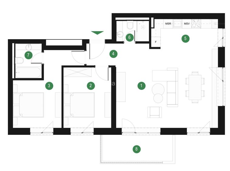 Apartament 3 cam Pipera - Oxford Gardens - Olga Gudynn -  Pădurea Băneasa - 1