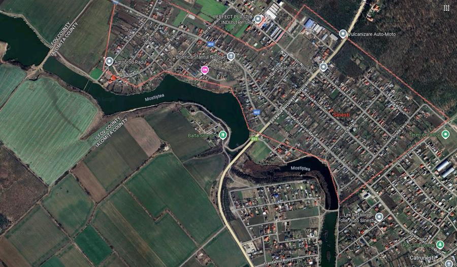 Teren agricol de vânzare – suprafața 100.000 mp – Sinesti, Județul Ialomița