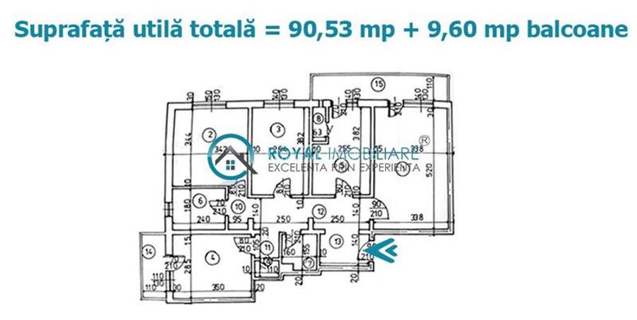 Royal Imobiliare - Vanzare apartament 4 camere zona 9 Mai - 18