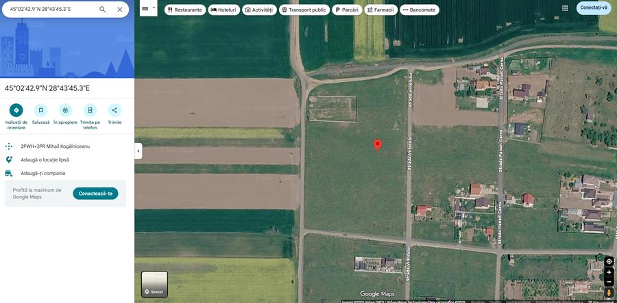Teren intravilan 1.000 mp, 60x17, str. Viitorului, asfalt si utilitati