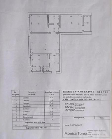 Brancoveanu/Uioara ap 3 camere,cf1,etaj 2/4 85.000euro