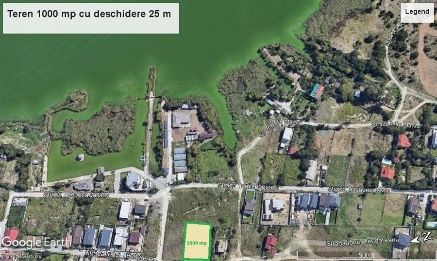 Teren 1000 mp, cu deschidere 25 m, ideal constructie vila