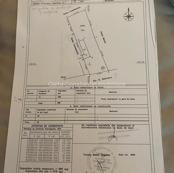 Teren 688mp - deschidere 14ml - I.C. Bratianu - Branesti - 12
