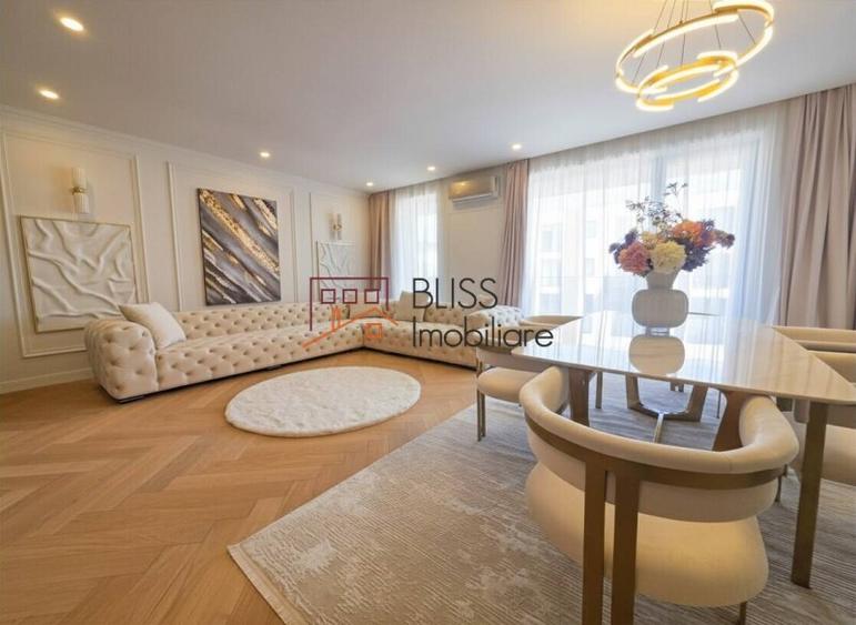 Apartament 4 camere, 120 mp, mobilat high-end, balcon 41 mp